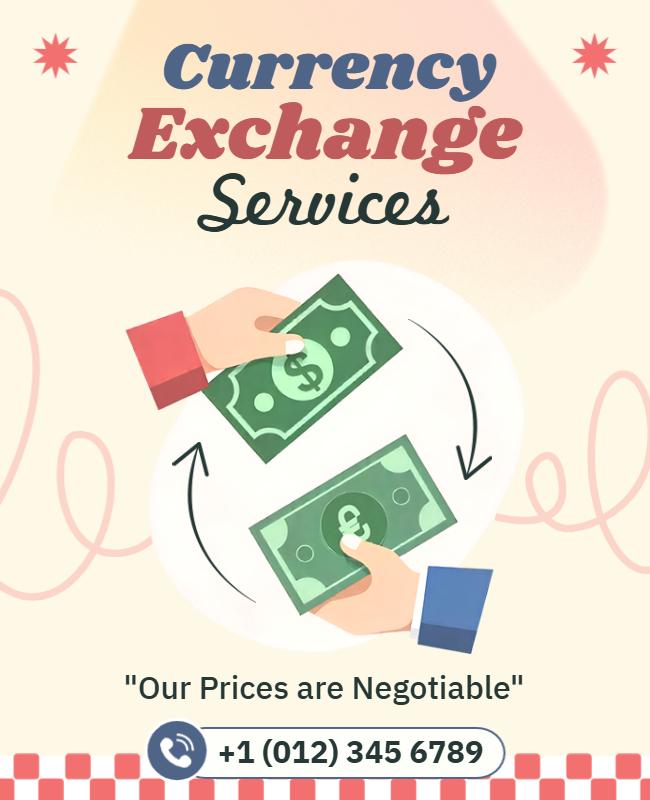 Currency Exchange Service Promotional Flyer Template