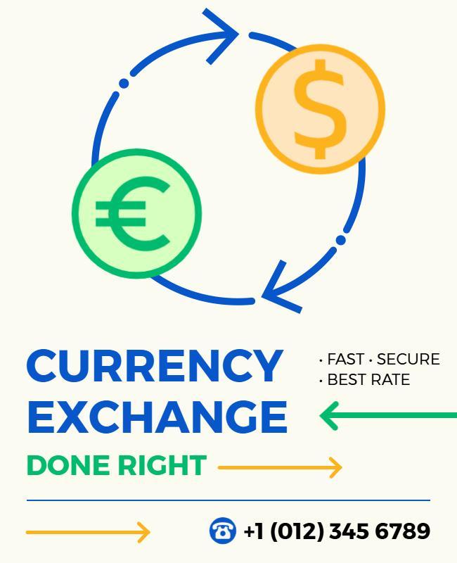 Currency Exchange Services Promotional Flyer Template