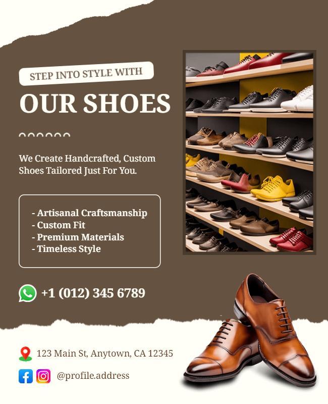 Custom Handmade Footwear Showcase Flyer Template