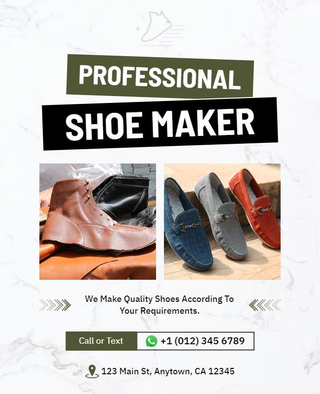 Custom Handmade Shoe Maker Flyer Template