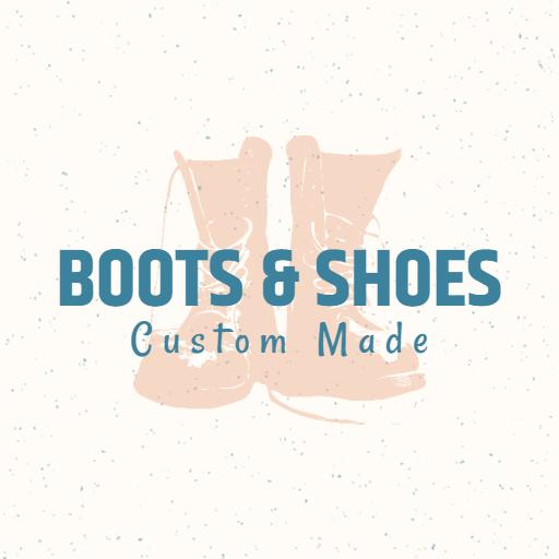 Custom Made Boots and Shoes for Stylish Footwear Logo Template