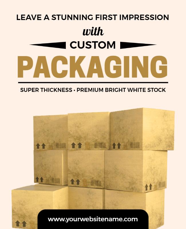 Custom Packaging Design Promotion Flyer Template