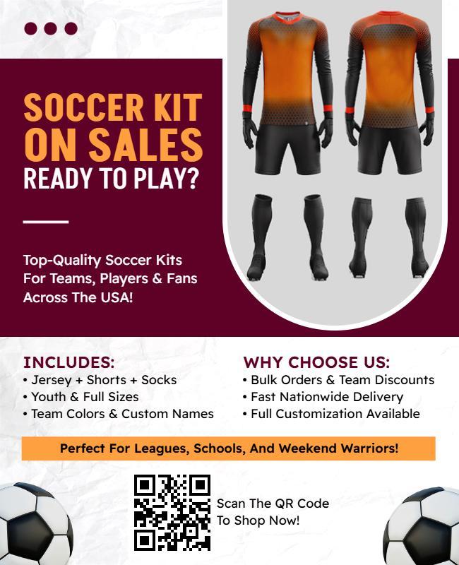 Custom Soccer Kit Sales Flyer Template