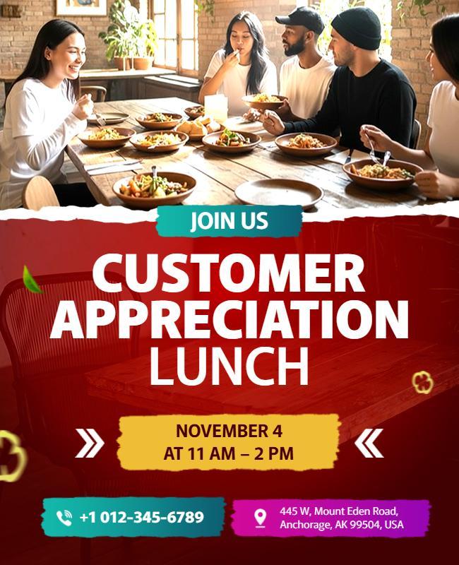Customer Appreciation Lunch Event Flyer Template