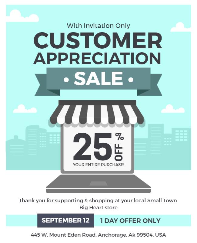 Customer Appreciation Sale Event Flyer Template