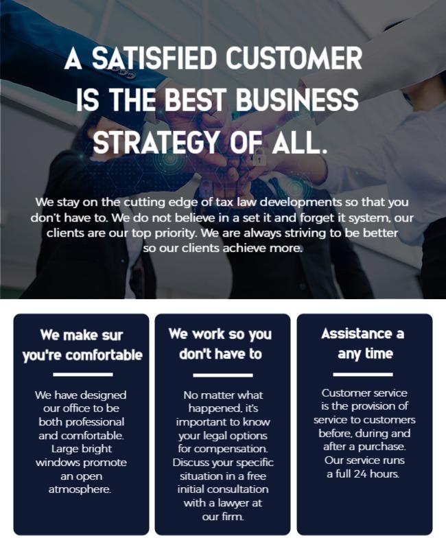 Customer Satisfaction Business Strategy Flyer Template