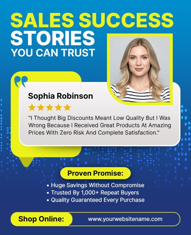 Customer Testimonial Success Story Flyer Template