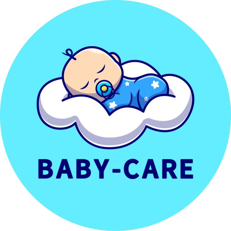 Cute Blue Baby Care Babysitter Business Card Template