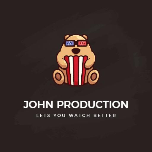 Cute Cartoon Bear with Popcorn in 3D Glasses Logo Template