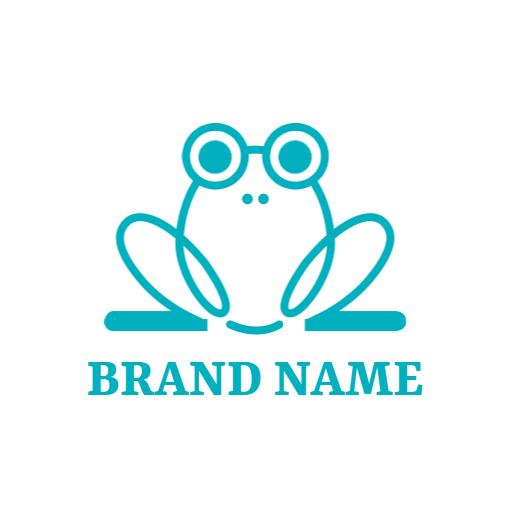 Cute Cartoon Frog Design Representing Playful Brands Logo Template