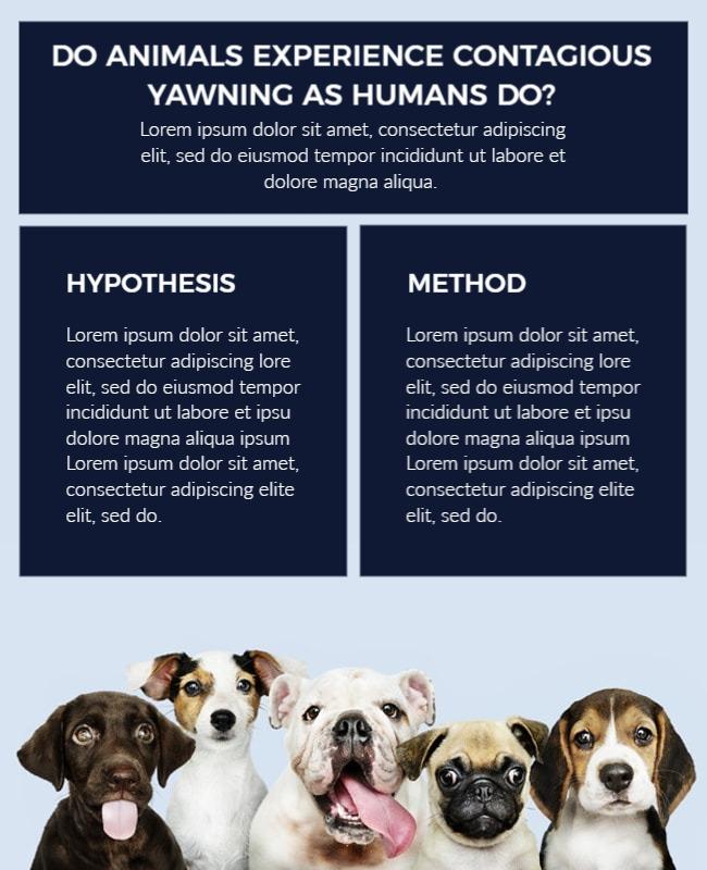 Cute Dog Portraits for Animal Research Study Poster Template