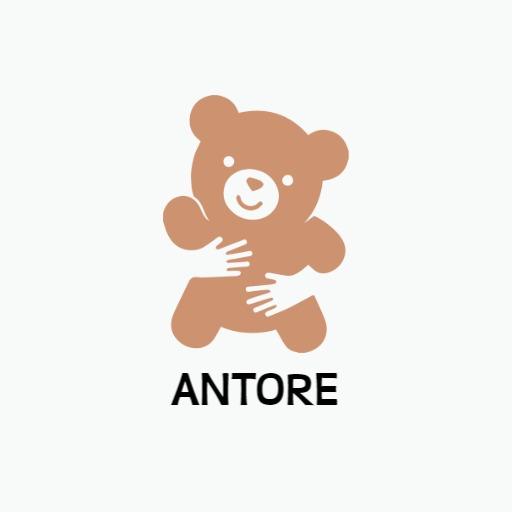 Cute Soft Brown Teddy Bear Representing Toy Shop Logo Template