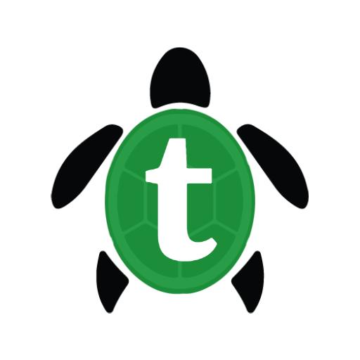 Cute Turtle Design Featuring Alphabet Letter T Logo Template