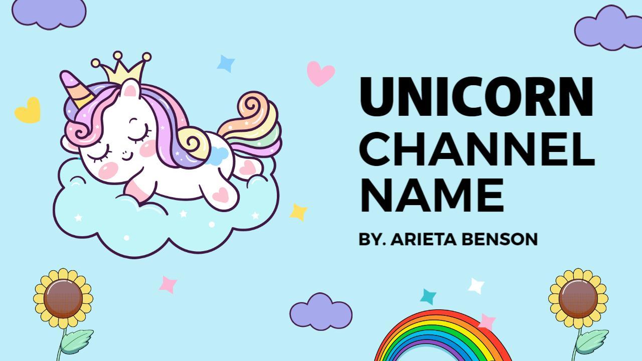 Cute Unicorn Dream World Trending YouTube Thumbnail Template
