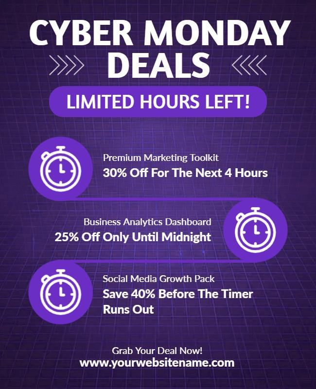 Cyber Monday Exclusive Deals Flyer Template