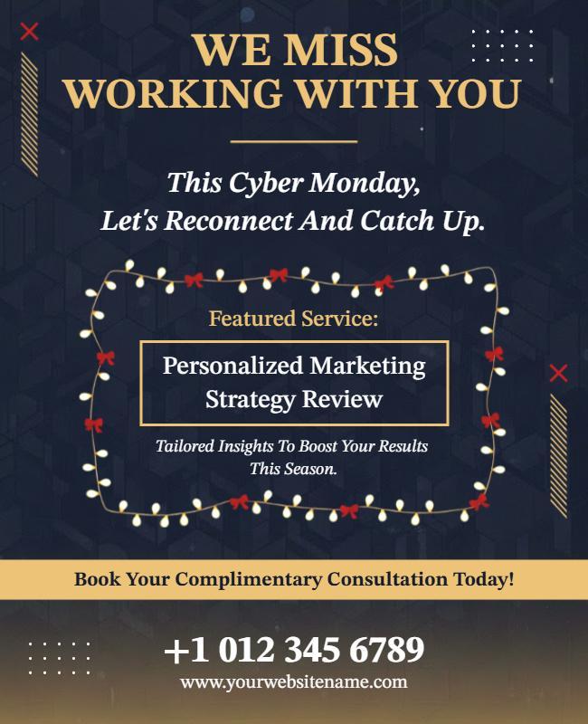 Cyber Monday Marketing Consultation Flyer Template