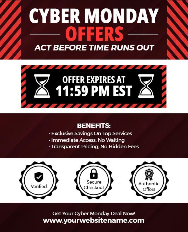 Cyber Monday Special Offers Flyer Template