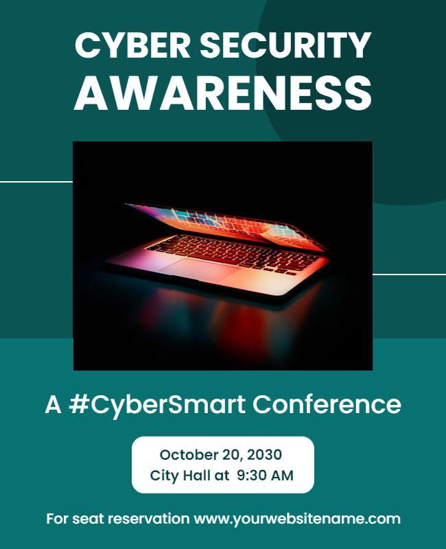 Cyber Security Awareness Conference Flyer Template