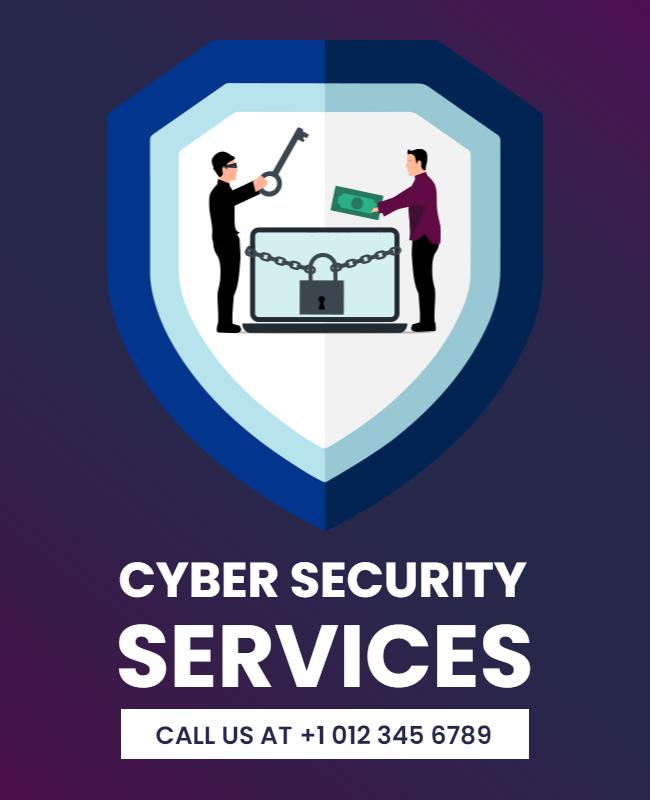 Cyber Security Services Promotional Flyer Template