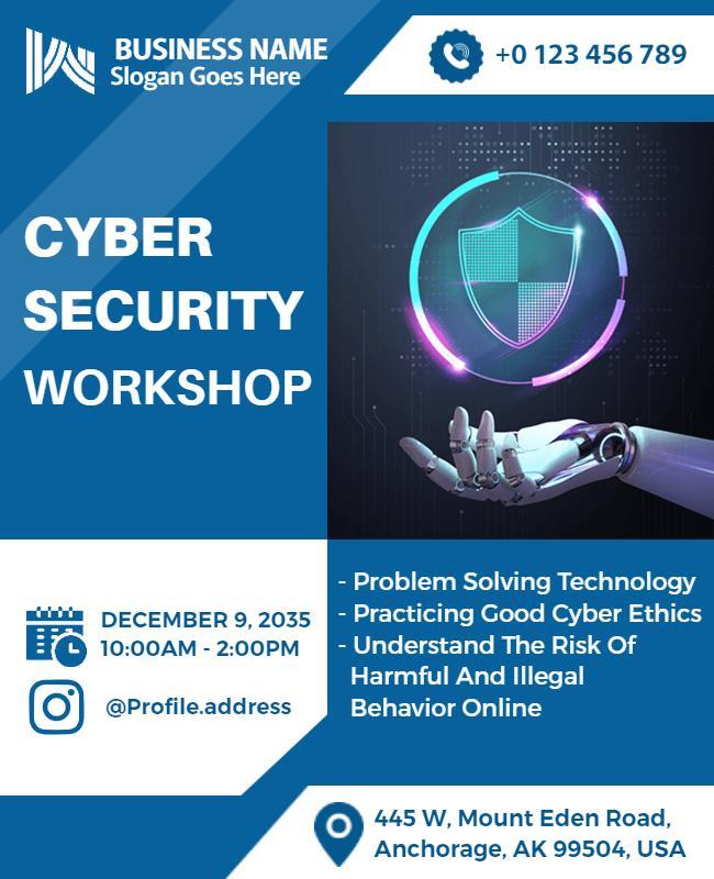 Cyber Security Workshop Event Flyer Template