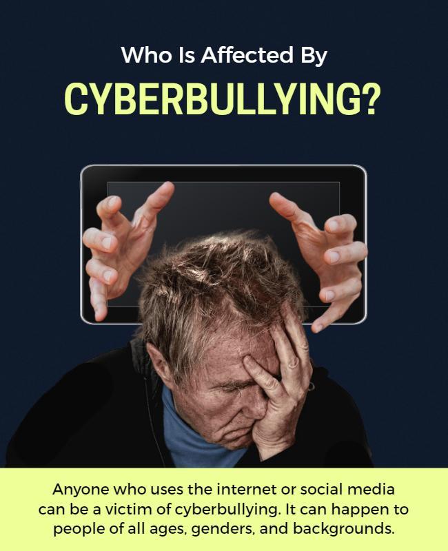 Impactful Awareness Cyberbullying Support Resource Flyer Template