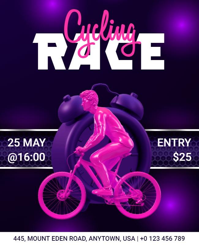 Cycle Race 3d Flyer Template