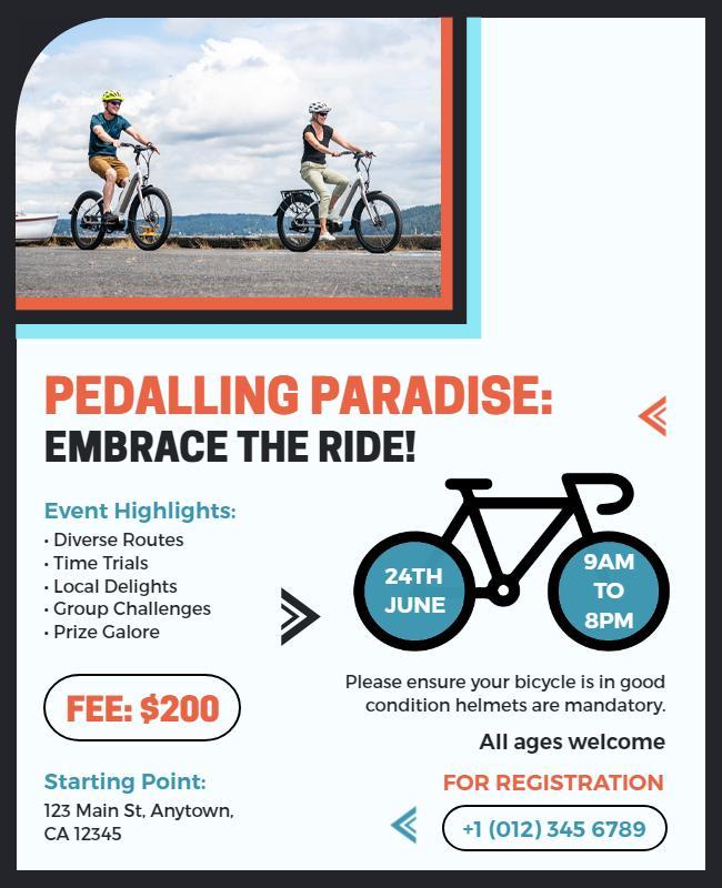 Cycling Adventure Event Promotion Flyer Template