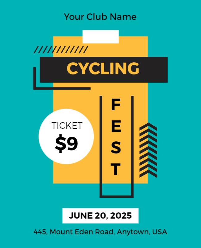 Cycling Fest Abstract Flyer Template