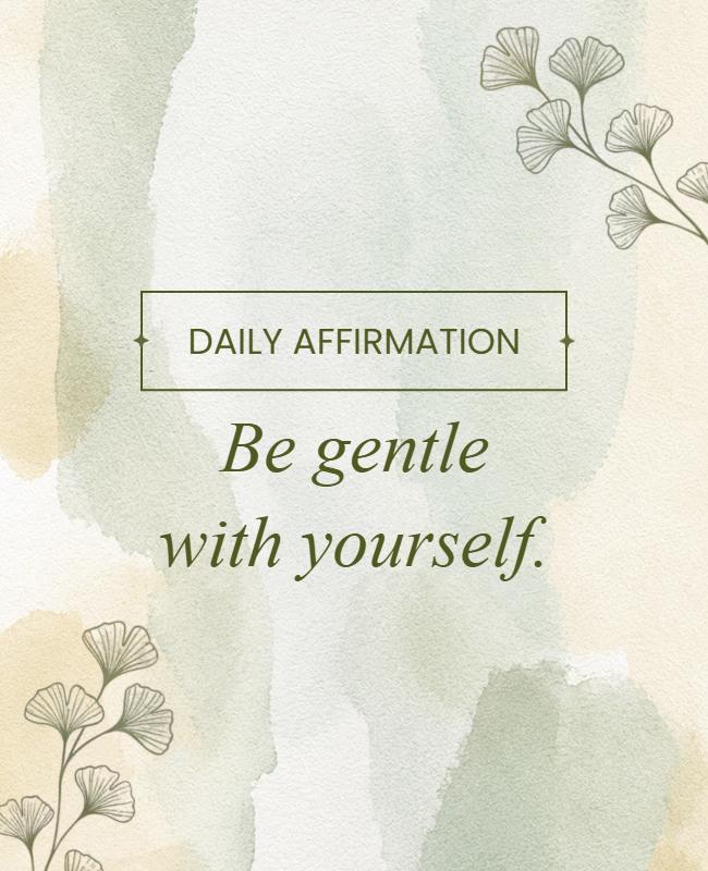 Daily Affirmation Inspirational Quote Poster Template