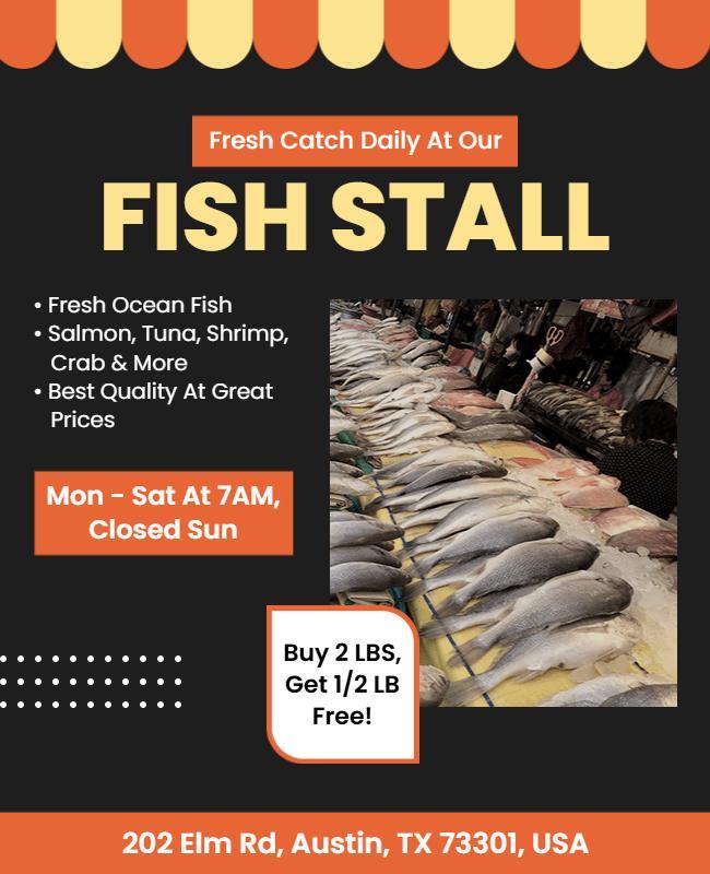 Daily Fish Stall Special Offer Flyer Template