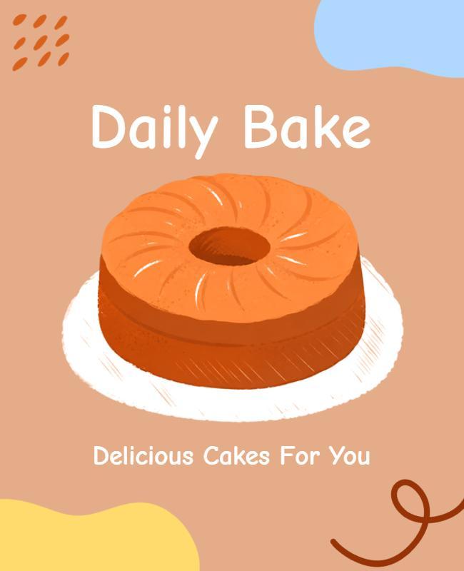 Daily Fresh Cakes Advertisement Poster Template
