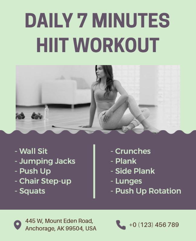 Daily Hiit Workout Routine Flyer Template