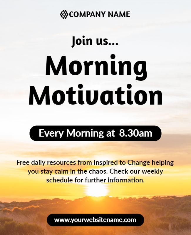 Daily Morning Motivation Session Flyer Template