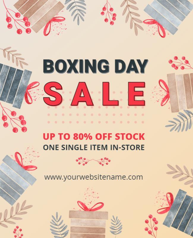 Dairy Cream Boxing Day Flyer Template