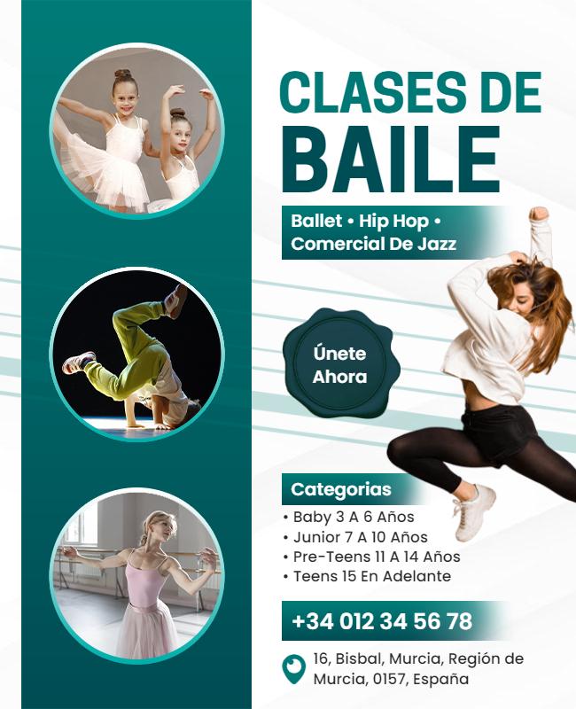 Dance Class Programs Flyer Template