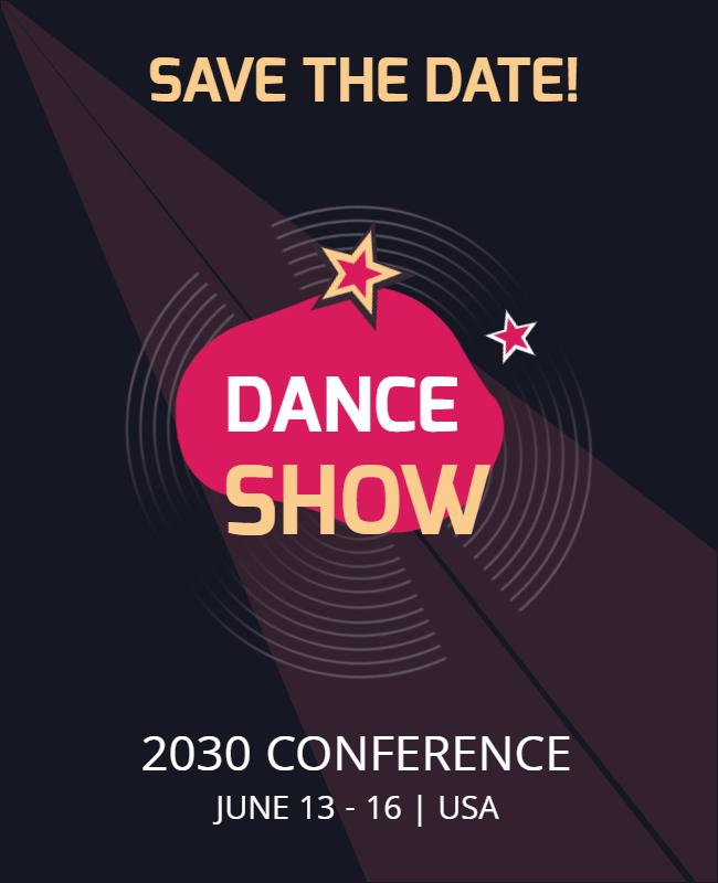 Dance Conference Showcase Flyer Template