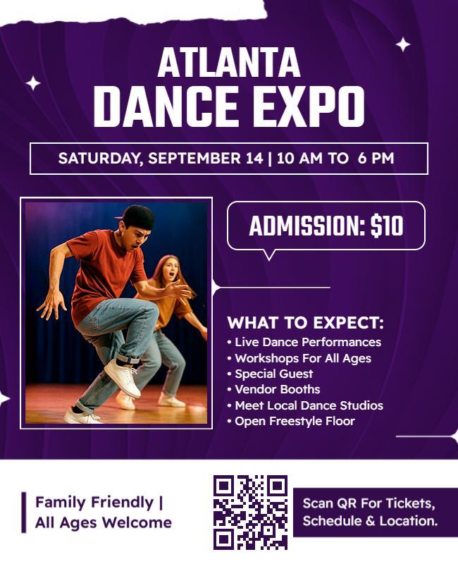 Dance Expo with Live Performances Flyer Template