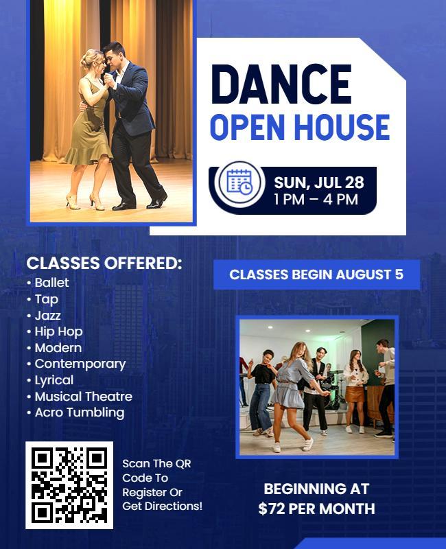 Dance Open House Event Flyer Template
