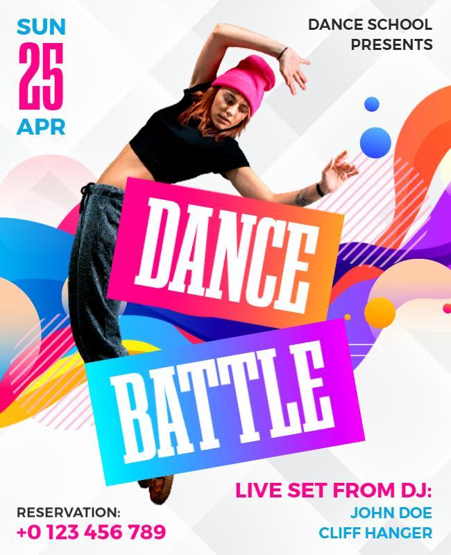 Dance School Battle Flyer Template