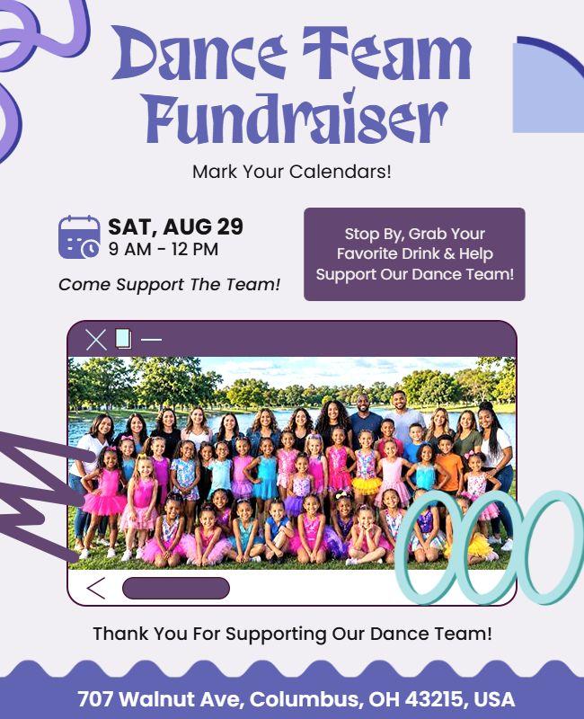 Dance Team Fundraiser Event Flyer Template
