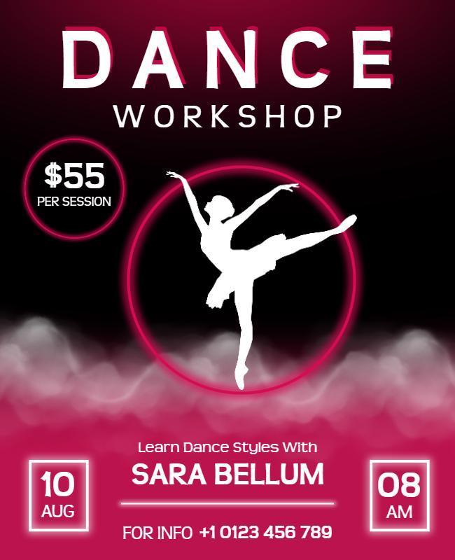 Dance Workshop Advertisement Flyer Template