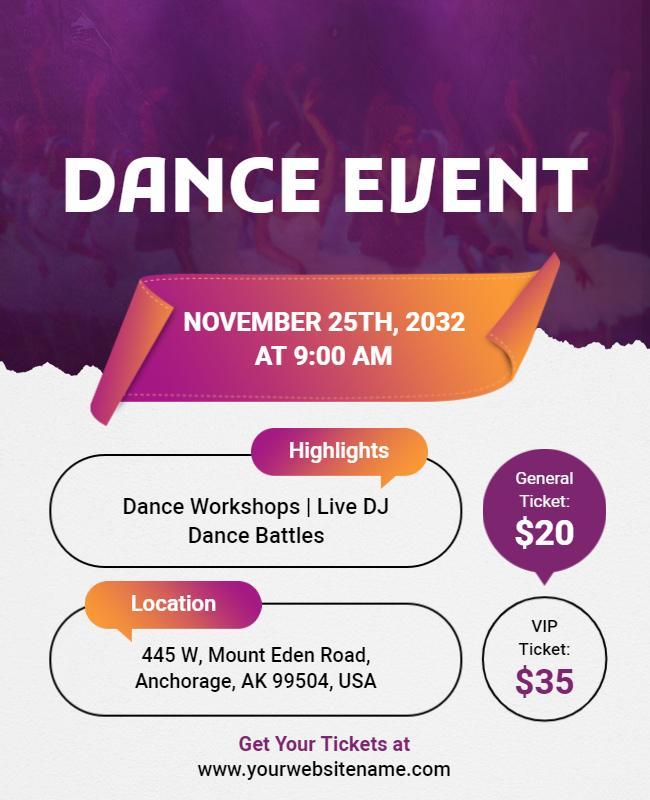 Dance Workshops and Dj Event Flyer Template