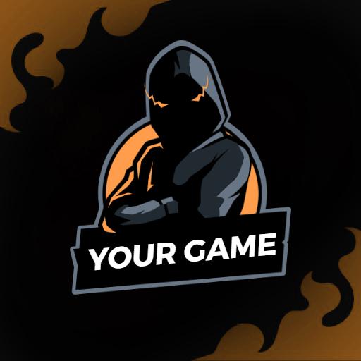 Dark Gaming Character Design Showcasing Esports Excitement Logo Template