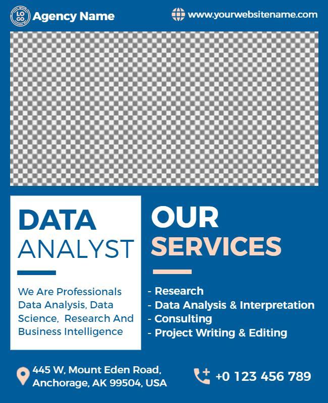 Data Analyst Services Promotional Flyer Template