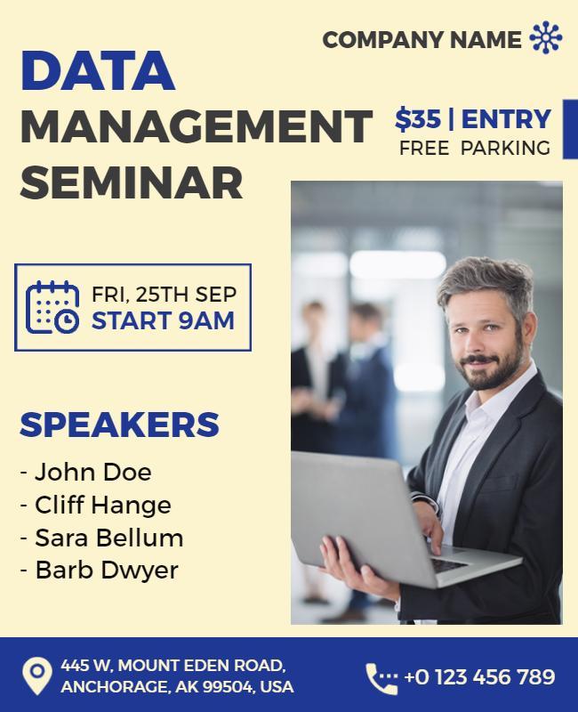 Data Management Seminar Event Flyer Template