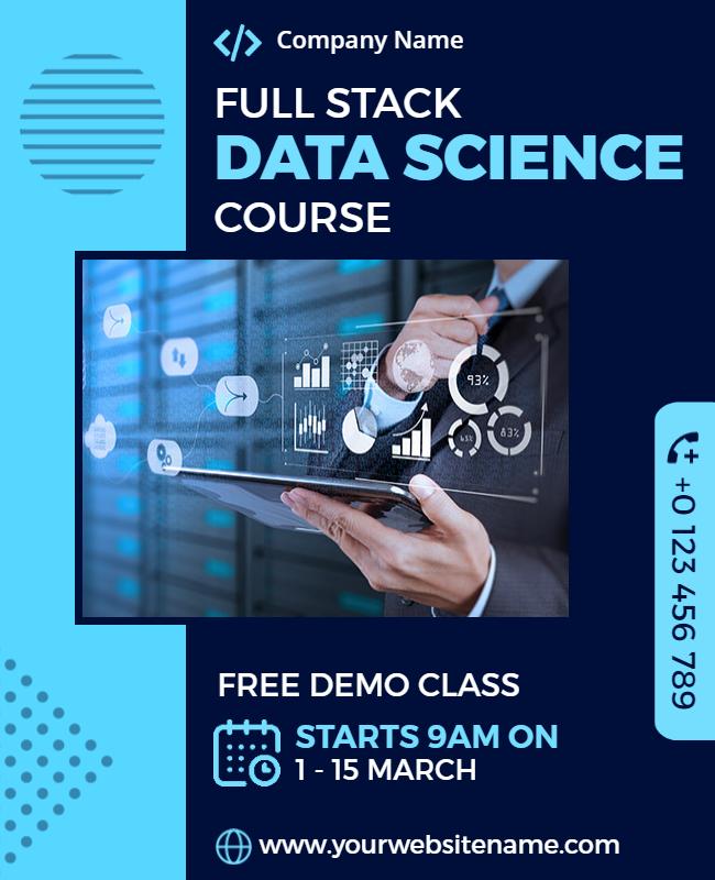 Data Science Course Promotional Flyer Template