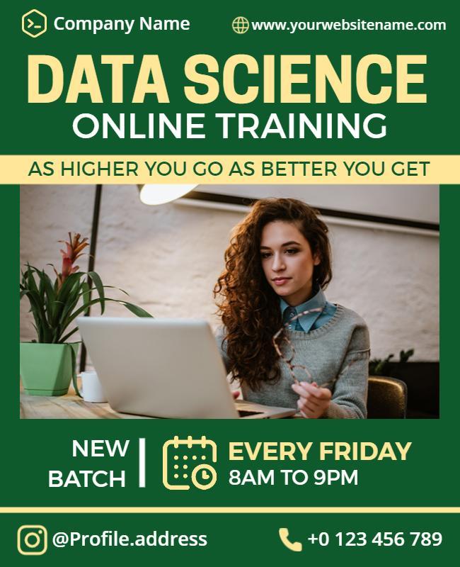 Data Science Online Training Session Flyer Template