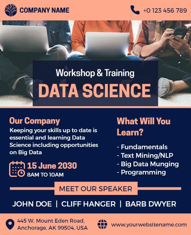 Data Science Workshop and Training Flyer Template