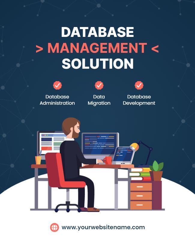 Database Management Services Promotional Flyer Template