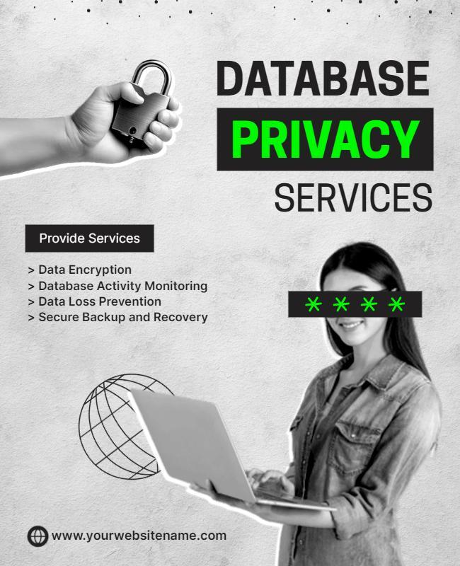 Database Privacy Protection Services Flyer Template